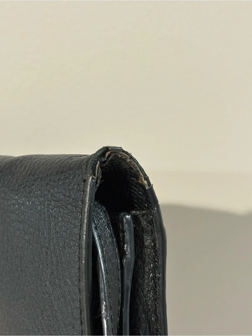 Coach Black Pebbled Leather Fold Over Clutch Cross Body Bag